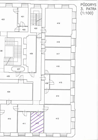 Pronájem kanceláře, Brno, Josefská, 13 m2