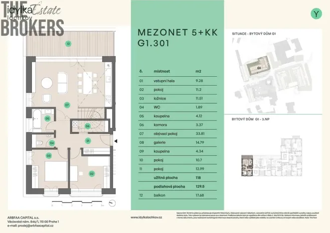 Prodej bytu 5+kk, Praha, 130 m2