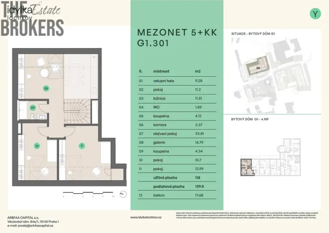 Prodej bytu 5+kk, Praha, 130 m2