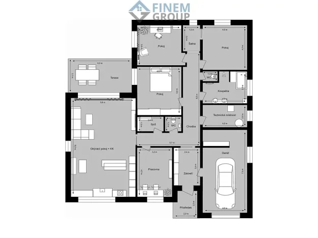 Prodej rodinného domu, Veselí nad Lužnicí, 242 m2