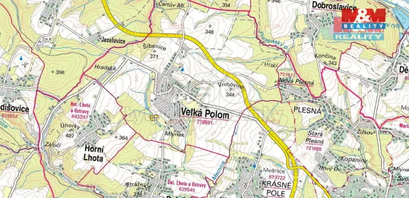 Prodej lesa, Velká Polom, 1901 m2