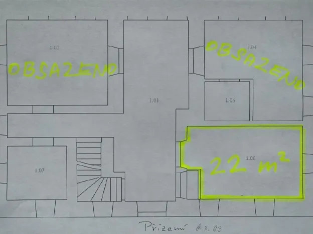 Pronájem kanceláře, Smržovka, Na Kopečku, 20 m2