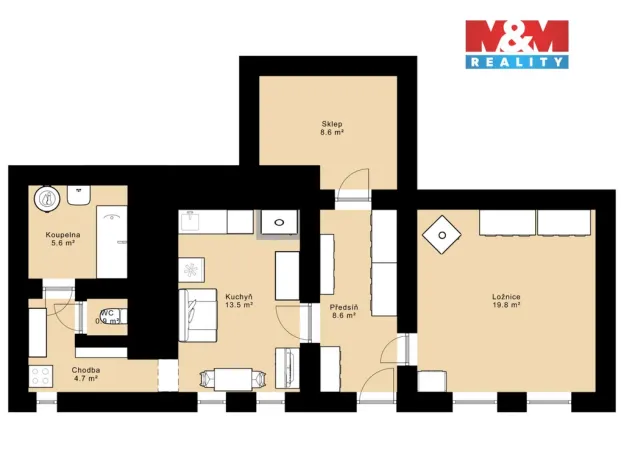 Prodej rodinného domu, Horosedly, 52 m2