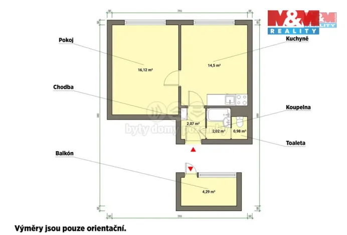 Pronájem bytu 1+1, Luby, Tovární, 38 m2