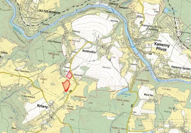 Prodej louky, Krňany, 46933 m2