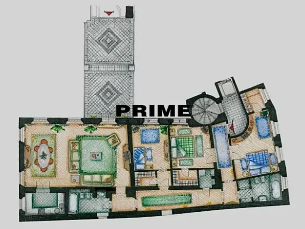 Pronájem bytu 4+1, Praha - Malá Strana, Vlašská, 178 m2