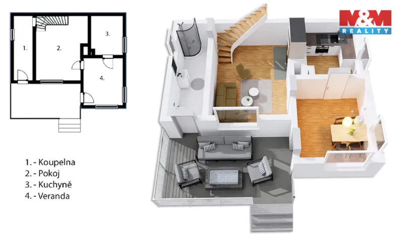 Prodej chaty, Zbraslavice, 67 m2