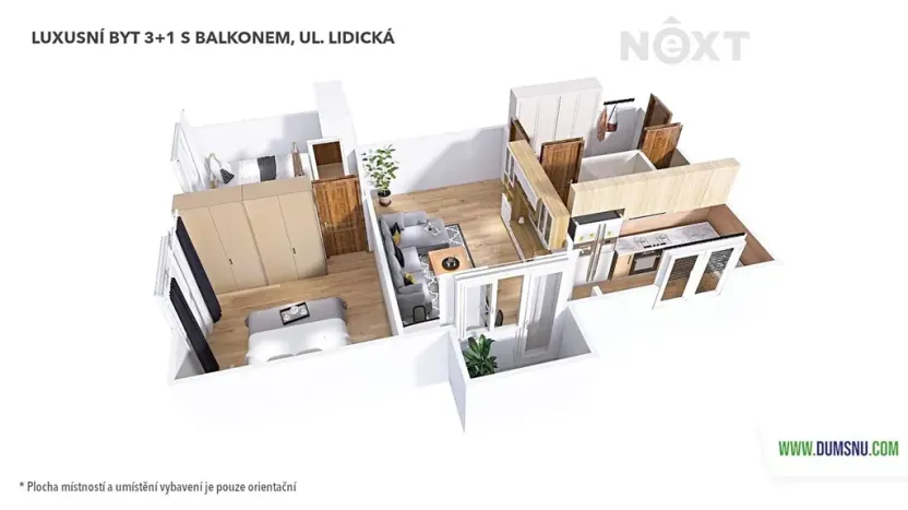 Pronájem bytu 3+1, Šumperk, Lidická, 60 m2