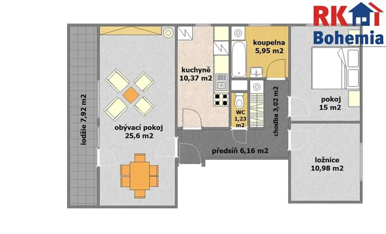 Prodej bytu 3+1, Český Brod, Rokycanova, 78 m2