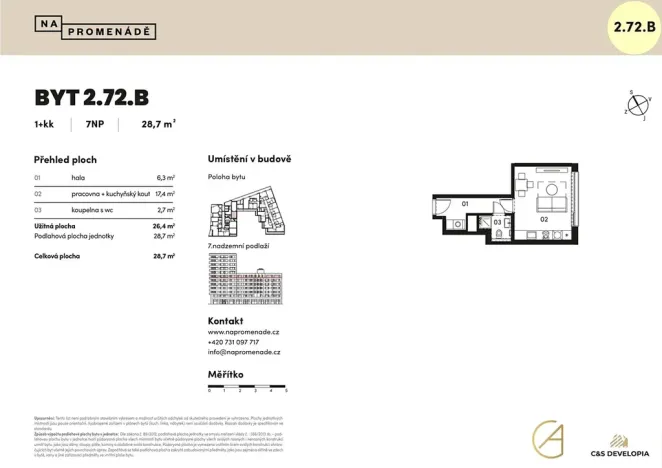 Prodej bytu 1+kk, Brno, 29 m2