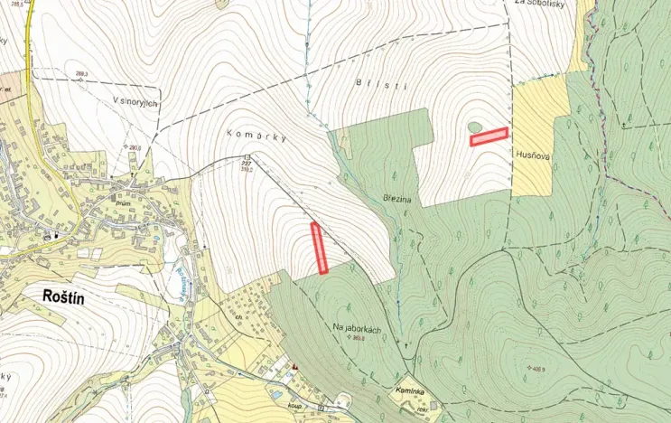 Prodej pole, Roštín, 7348 m2