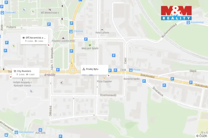 Prodej bytu 2+1, Karlovy Vary - Rybáře, Sokolovská, 77 m2