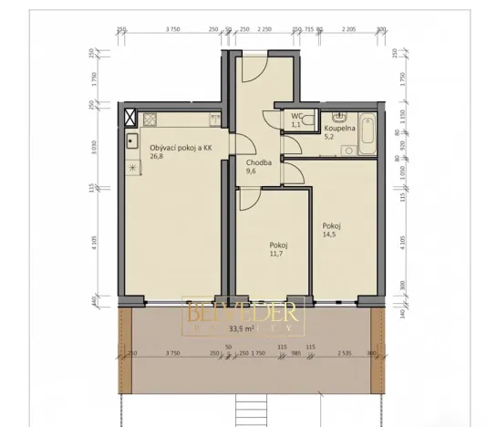 Prodej bytu 3+kk, Slaný, Lázeňská, 76 m2