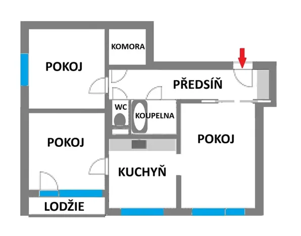 Pronájem bytu 3+1, Ústí nad Labem, Picassova, 67 m2