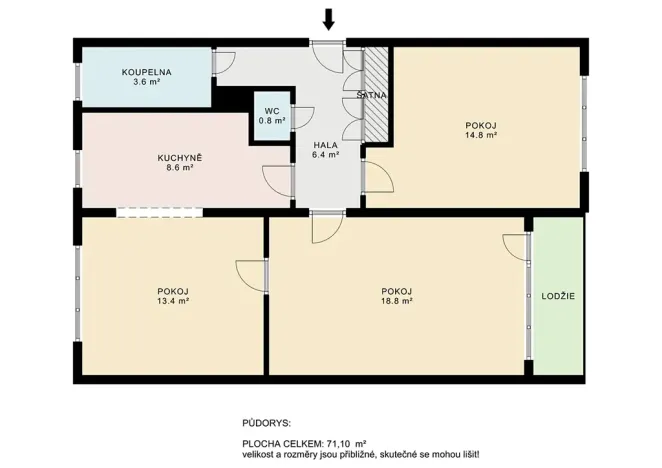 Pronájem bytu 3+1, Týnec nad Sázavou, Jílovská, 71 m2
