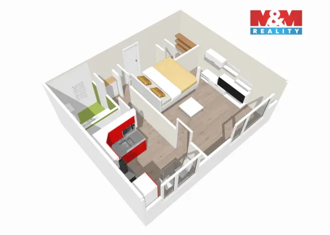 Prodej bytu 1+1, Liberec - Liberec VI-Rochlice, Haškova, 39 m2