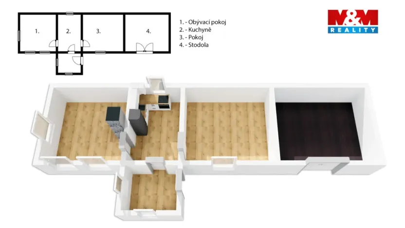 Prodej chalupy, Chlístovice - Vernýřov, 67 m2