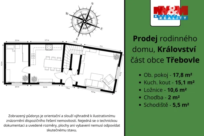 Prodej rodinného domu, Třebovle - Království, 51 m2