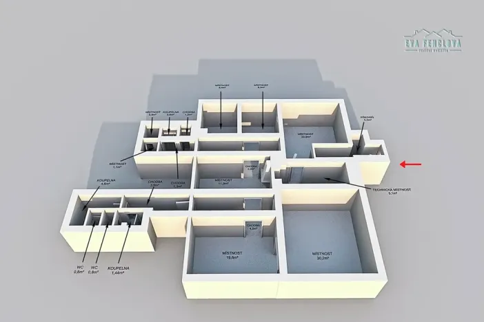 Prodej bytu 4+kk, Plzeň, Nerudova, 134 m2