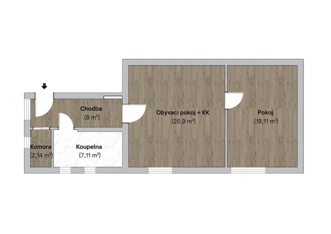 Prodej bytu 2+kk, Ostrava, Na Jánské, 62 m2