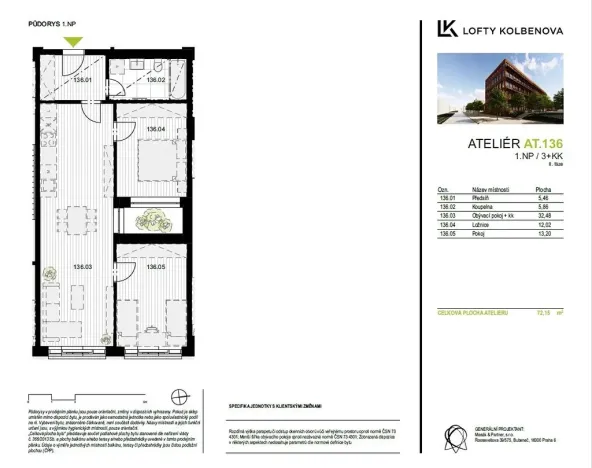 Prodej kanceláře, Praha - Vysočany, Kolbenova, 69 m2
