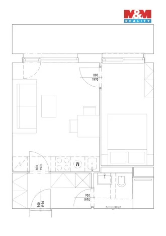 Prodej bytu 2+kk, Praha - Krč, Murgašova, 35 m2