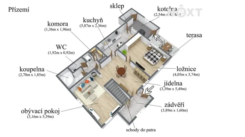 Prodej rodinného domu, Pnětluky, 175 m2