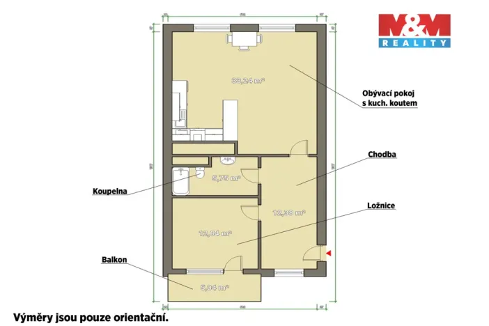 Pronájem bytu 2+kk, Plzeň - Severní Předměstí, Na Chmelnicích, 69 m2