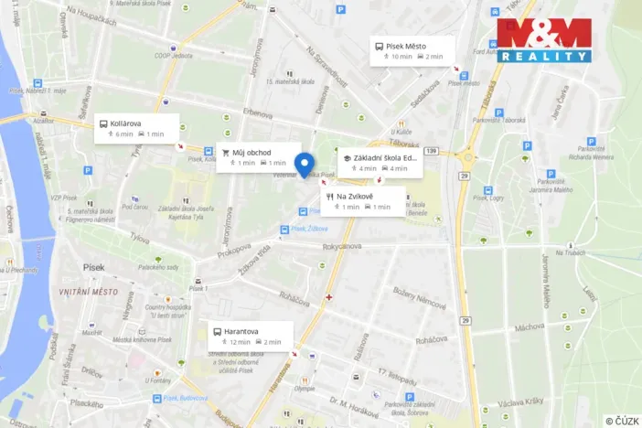 Pronájem bytu 2+1, Písek - Budějovické Předměstí, Mírové nám., 50 m2