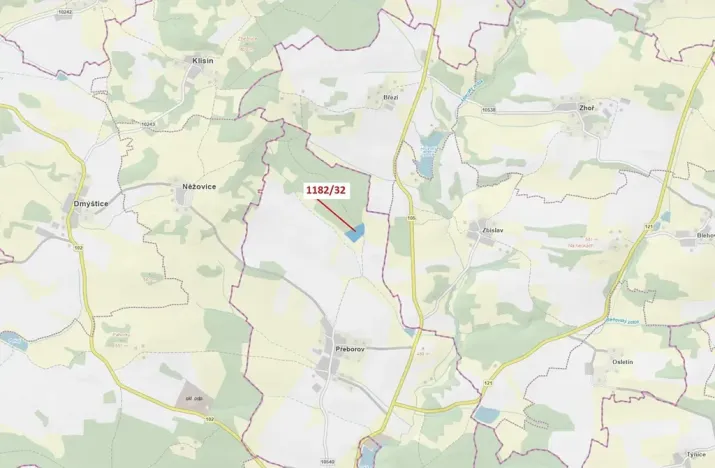 Dražba lesa, Přeborov, 16134 m2