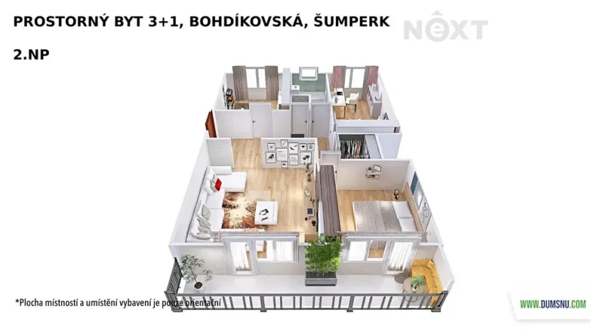 Prodej bytu 3+1, Šumperk, Bohdíkovská, 75 m2
