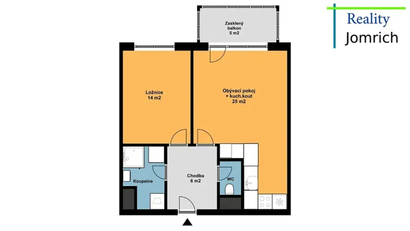Pronájem bytu 2+kk, Liberec, Americká, 55 m2