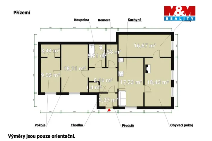 Prodej rodinného domu, Nadějkov - Bezděkov, 105 m2