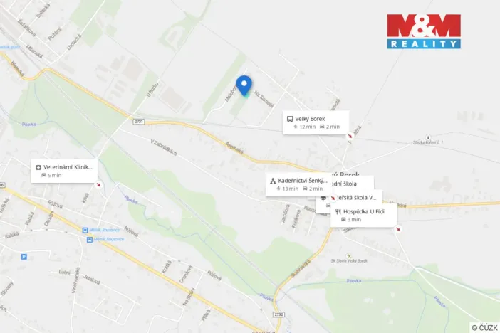 Prodej zahrady, Mělník, 652 m2