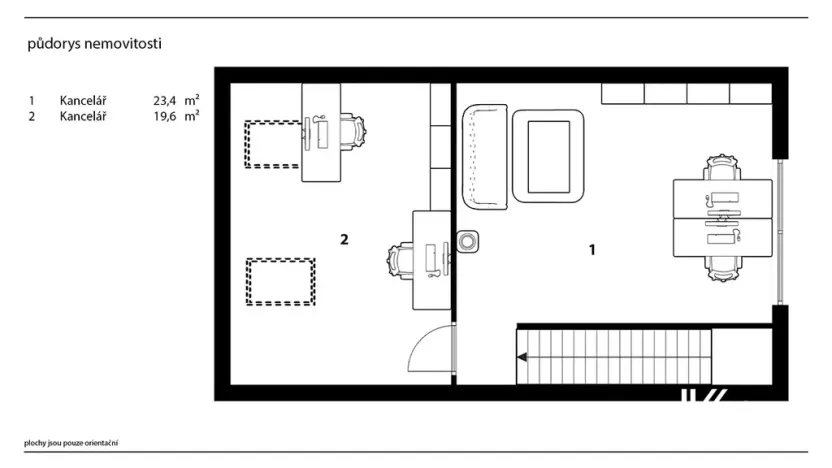 Pronájem kanceláře, Pardubice, Chrudimská, 149 m2