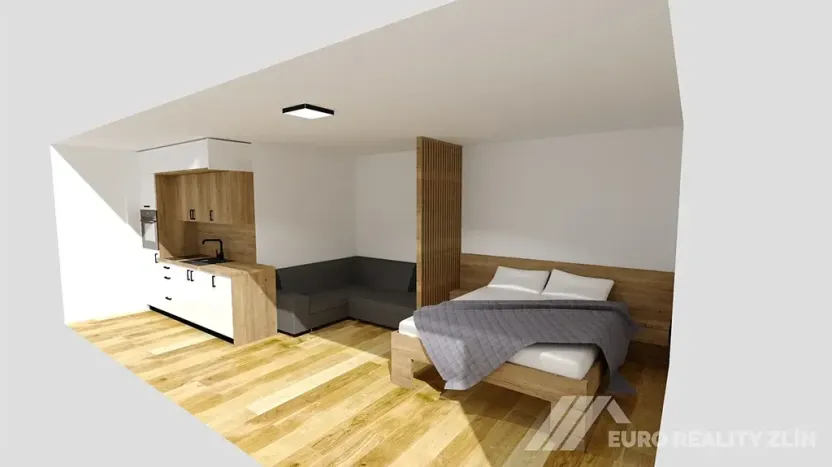 Pronájem bytu 1+kk, Zlín, Kúty, 29 m2