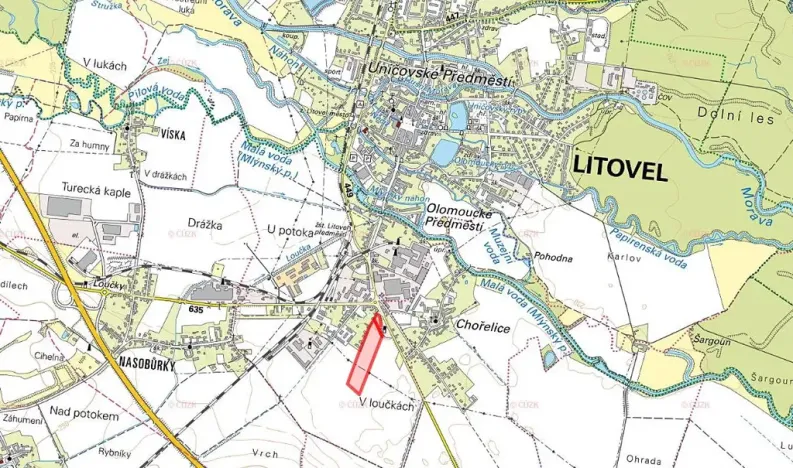 Prodej podílu pozemku pro bydlení, Litovel, 12350 m2