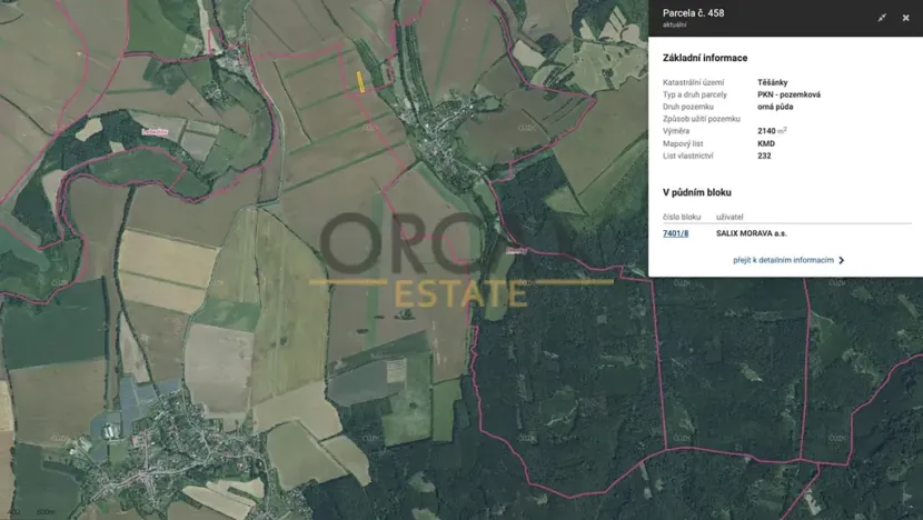 Prodej pole, Zdounky, 2140 m2
