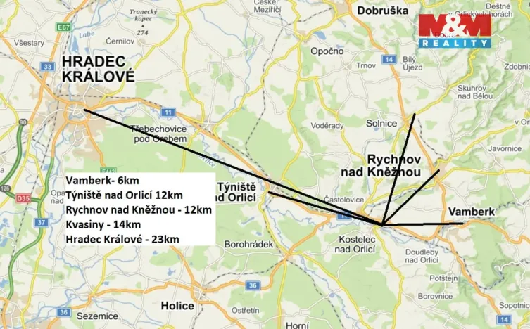 Pronájem bytu 2+1, Kostelec nad Orlicí, Frošova, 58 m2