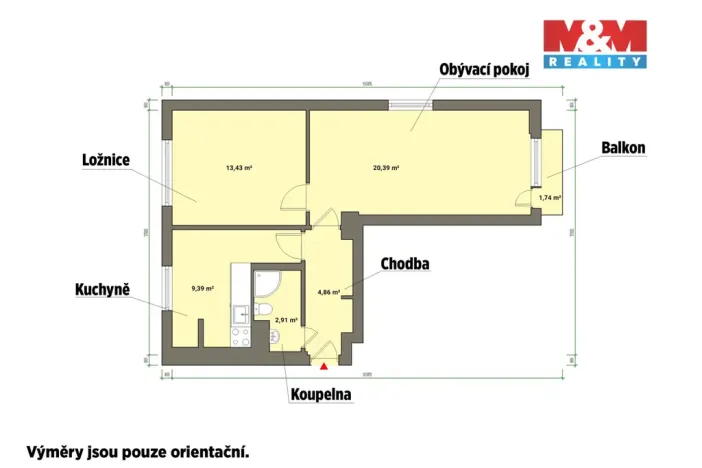 Prodej bytu 2+1, Kraslice, Pohraniční stráže, 51 m2