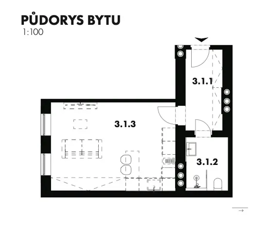 Prodej bytu 1+kk, Plzeň, Radyňská, 35 m2