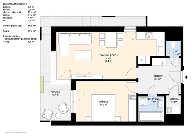 Prodej bytu 2+kk, Praha - Malešice, Počernická, 67 m2