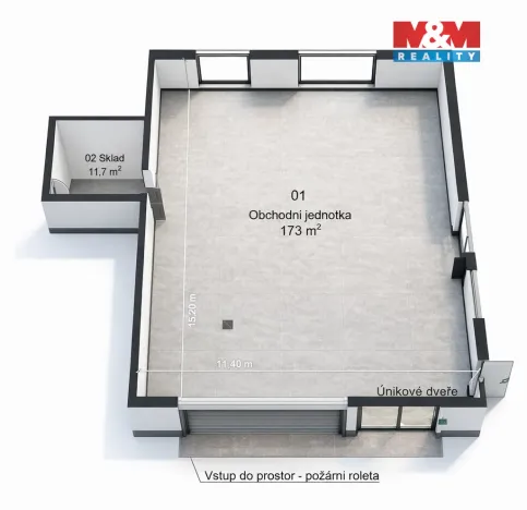 Pronájem obchodního prostoru, Benešov, Vnoučkova, 185 m2