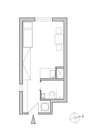 Pronájem bytu 1+kk, Pardubice - Zelené Předměstí, Palackého třída, 21 m2
