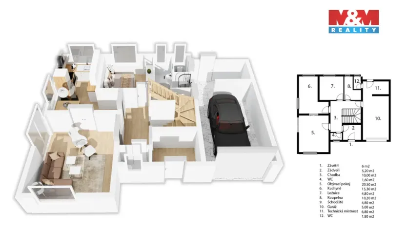 Prodej rodinného domu, Okrouhlá, 222 m2