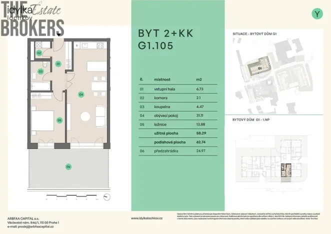 Prodej bytu 2+kk, Praha, 63 m2