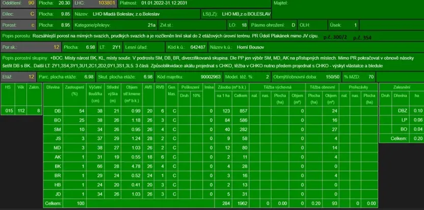 Prodej lesa, Dolní Bousov, 59634 m2
