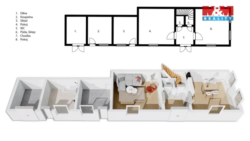 Prodej rodinného domu, Okřesaneč, 115 m2