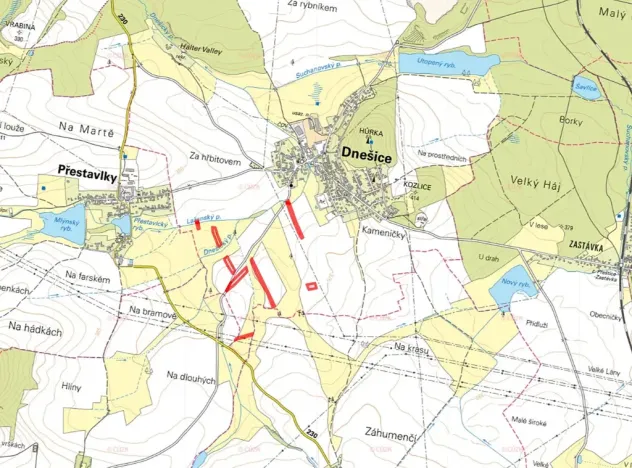Prodej pole, Dnešice, 33235 m2