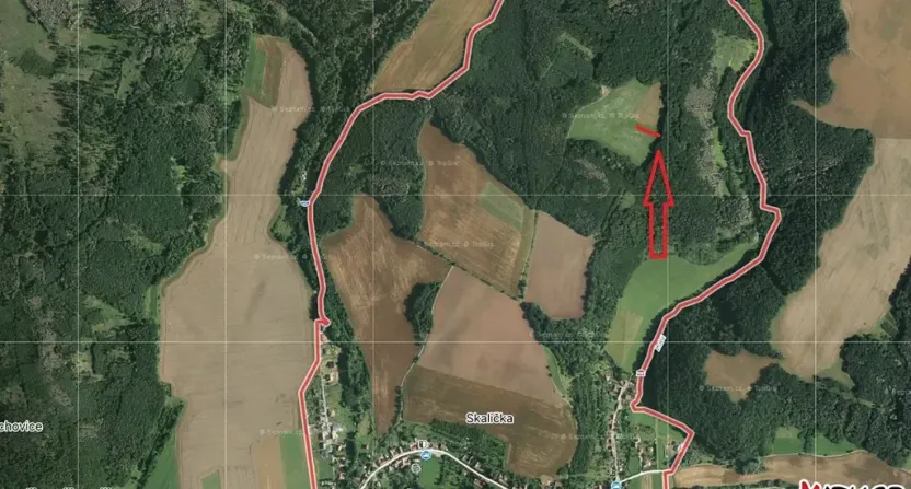 Prodej louky, Skalička, 2158 m2